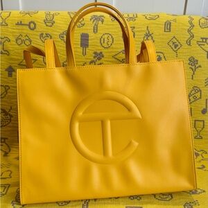 Telfar medium yellow shopping bag - gently used